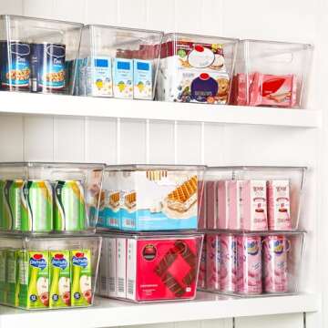 Clear Stackable Storage Bins - 6 Pack Vtopmart