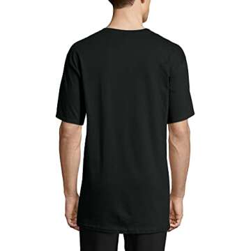 Hanes Beefy-T Men's Black Short Sleeve Shirts, 2-Pack