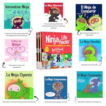 Conciencia social y habilidades de relación SERIE DE COLECCIÓN, libros 49-56: La Ninja Oyente, El Ninja Innovador, La Ninja Comprensiva, El Ninja ... El Ninja Compartir (Spanish Edition)