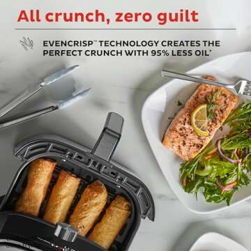 Instant Vortex Plus 4QT Air Fryer, Custom Program Options, 6-in-1 Functions Crisps, Broils, Roasts, Dehydrates, Bakes, Reheats, 100+ In-App Recipes, from the Makers of Instant Pot, Stainless Steel