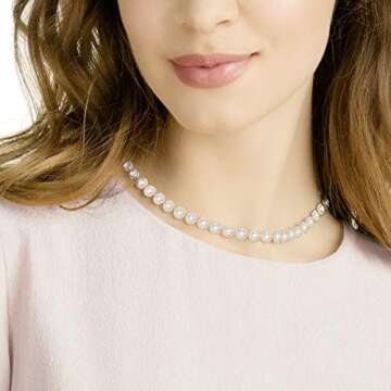 Swarovski Una Angelic Choker Necklace - Clear Crystals & Rose-Gold Finish