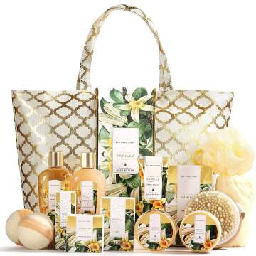 Spa Luxetique 15-Piece Vanilla Scent Gift Basket for Women