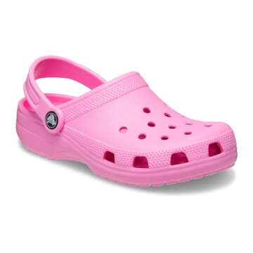 Crocs Unisex-Infant Classic Littles Clogs, Baby Shoes for Girls and Boys, Taffy Pink, 2-3 Infant