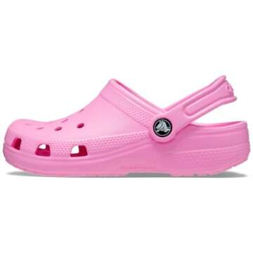 Crocs Unisex-Infant Classic Littles Clogs, Baby Shoes for Girls and Boys, Taffy Pink, 2-3 Infant