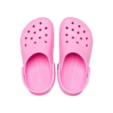 Crocs Unisex-Infant Classic Littles Clogs, Baby Shoes for Girls and Boys, Taffy Pink, 2-3 Infant