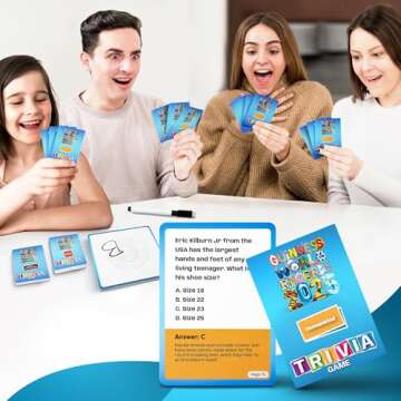 Guinness Book of World Records 2025 Trivia - Game for Adults, Kids and Families That Includes 200 Cards, 4 Whiteboards, and 4 Dry-Erase Markers That Makes a Great Gift for Game Night and Groups