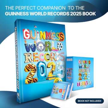 Guinness Book of World Records 2025 Trivia - Game for Adults, Kids and Families That Includes 200 Cards, 4 Whiteboards, and 4 Dry-Erase Markers That Makes a Great Gift for Game Night and Groups