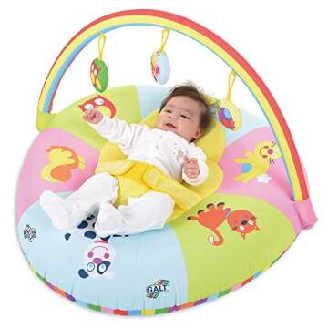 Galt Toys, 3 in 1 Playnest & Gym, Baby Activity Center & Floor Seat, Ages 0+, Multicolor, Model:1004819t, 1 x Inflatable ring included