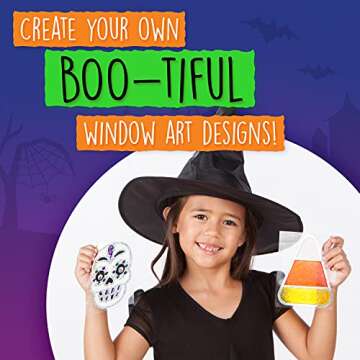 Creativity for Kids Halloween Window Art - Halloween Crafts, Make Your Own Halloween Window Clings