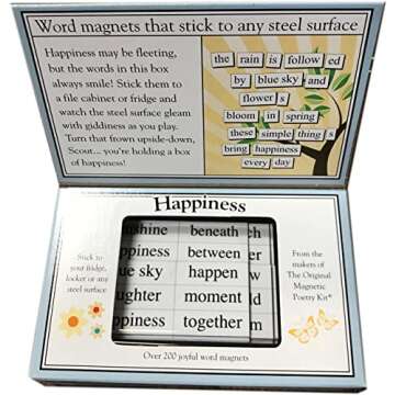 Magnetic Poetry - Happiness Kit - Words for Refrigerator - Write Poems and Letters on The Fridge - Made in The USA