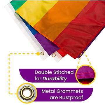 Sapphere QPOC Pride Flag 3x5 Foot - LGBTQ Pride Flag with Power Fist, Inspired by Black Brown Philadelphia/Philly Gay Lesbian Bisexual Transgender Pride Flag, Vivid Colors, Sleeve and Metal Grommet