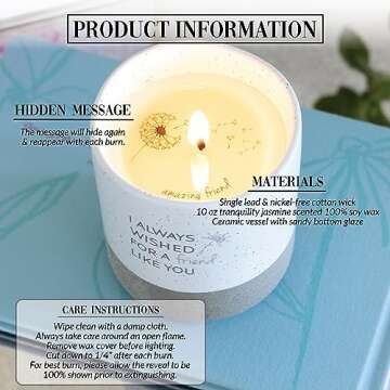 Pavilion Jasmine Candle with Hidden Message - 10-Oz