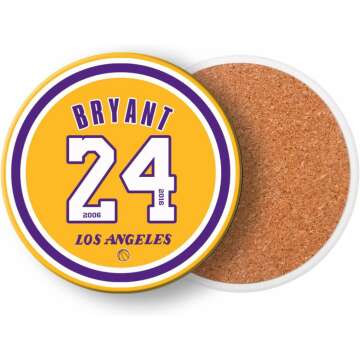 Lakers Ceramic Coaster Set - Ideal for Home Decor