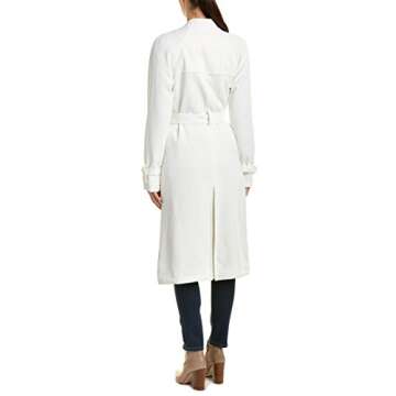 RACHEL Rachel Roy Women's Crepe Trench, White, XS