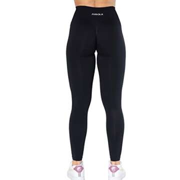 AUROLA Dream Collection Workout Leggings for Women High Waist Seamless Scrunch Athletic Pants Set(Black+Naval Academy) M