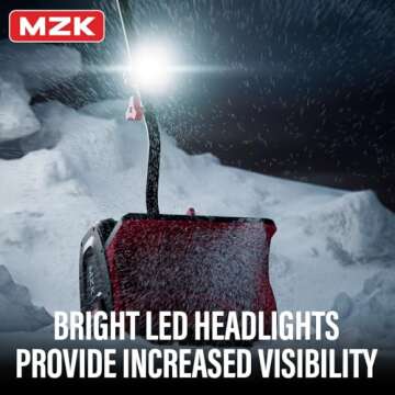 MZK Cordless Snow Shovel, 20V 13-Inch Battery Powered Snow Thrower, Battery Snow Blower with Directional Plate & Adjustable Front Handle(4.0Ah Li-ion Battery & Fast Charger Included)