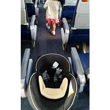 Holm Airport Car Seat Stroller Travel Cart and Child Transporter - A Carseat Roller for Traveling. Foldable, storable, and stowable Under Your Airplane seat or Over Head Compartment.