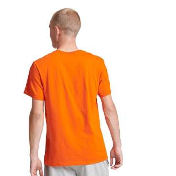 Russell Athletic Mens Cotton Performance Short Sleeve T-Shirt T Shirt, Burnt Orange, Medium US