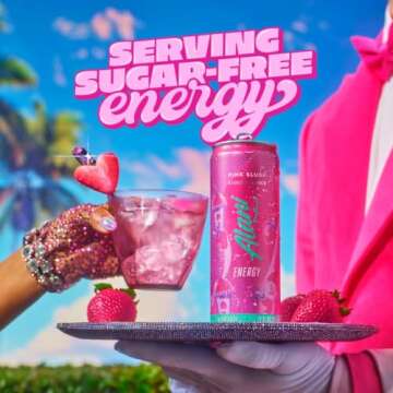 Alani Nu Pink Slush Sugar Free, Low Calorie Energy Drinks | 200mg Caffeine | Pre Workout Performance with Antioxidants | Biotin B Vitamins | Zero Sugar | 15 Calories or Less | 12 Fl Oz Cans (24 Pack)