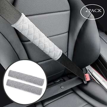 Amooca Soft Auto Seat Belt Cover Cushions - Universal Fit for Comfort