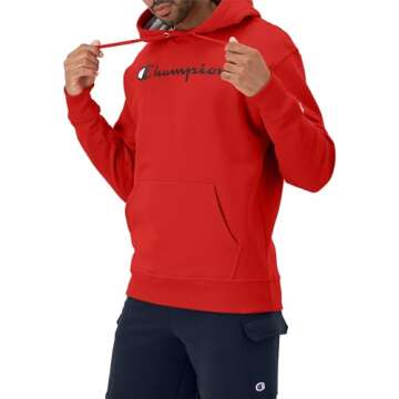 Champion Men's Powerblend Fleece Hoodie for Comfort