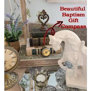 Engraved Proverbs 3:5-6 Compass with Gift Box