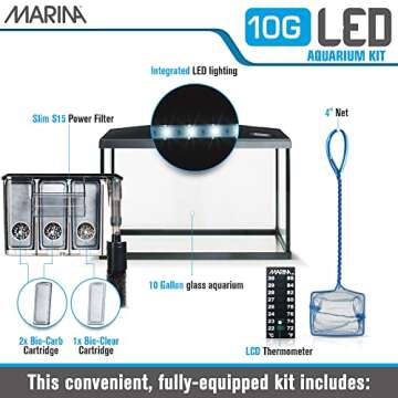 Marina LED Aquarium Kit, 10 gallon