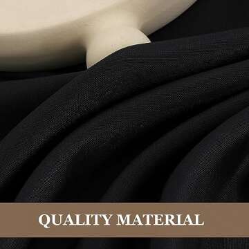 Fitable 6 Pack Black Round Table Clothes - 70 Inches in Diameter - Stain Resistant and Washable Tablecloths, Polyester Fabric Table Covers for Wedding, Party, Banquet, Gathering