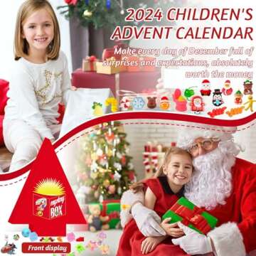 Fidget Advent Calendar 2024, 24 Days Christmas Holiday Countdown Advent Calendars for Kids & Adults, Fidget Toys Surprise Gifts Sensory Toy Surprise Christmas Goodies for Girls Boys (40~60 pcs)