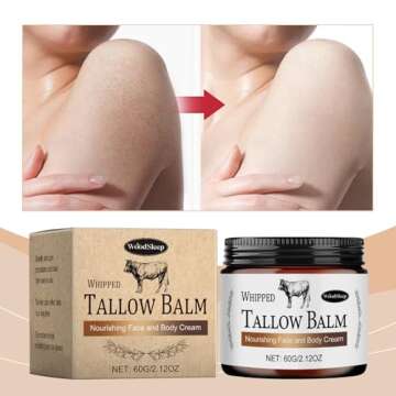 Beef Tallow Moisturizer,Beef Tallow for Skin,Handmade Beef Tallow Tallow Balm,Revitalize Your Skin with Our Tallow Face Moisturizer Moisturizer,Skin with Unmatched Nourishment and Protection