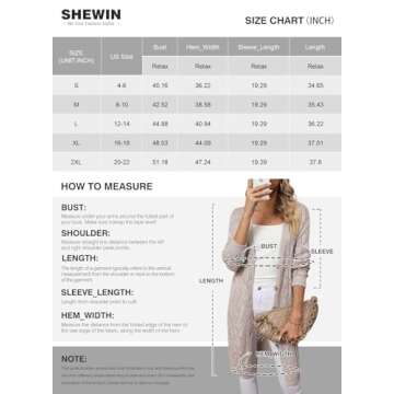 SHEWIN Womens Fall Fashion 2025 Long Cardigan Sweaters Casual Long Sleeve Sweater Open Front Crochet Cardigans Fall Outfits for Women 2025, M, Light Pink