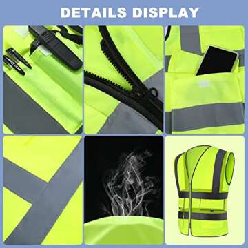 Reflective Safety Vest 2-Pack for High Visibility