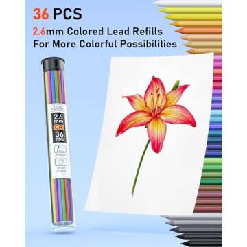 Four Candies Mechanical Colored Pencils Set - 36 Pcs