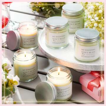 Bridesmaid Proposal Gifts - 6 Pcs Candle Set