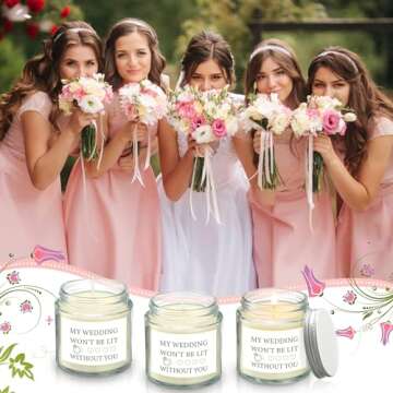 Bridesmaid Proposal Gifts - 6 Pcs Candle Set