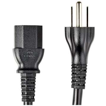 6ft AC Power Cord for Monitors & TVs - Amazon Basics