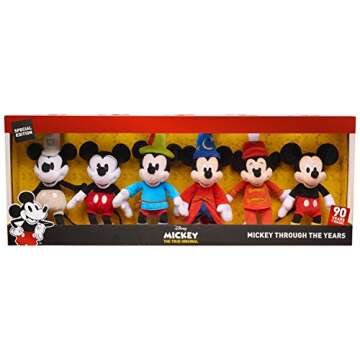 Mickey Mouse 90th Anniversary Through The Years Bean Plush Collector Box Set