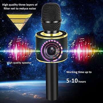 BONAOK Wireless Bluetooth Karaoke Mic for Everyone