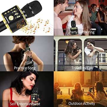 BONAOK Wireless Bluetooth Karaoke Mic for Everyone