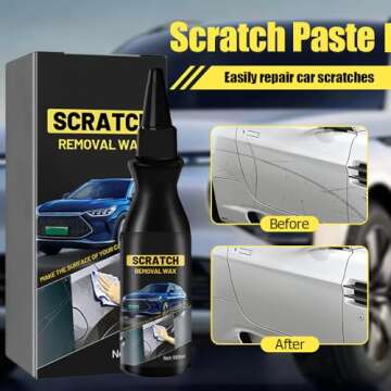 Car Scratch Repair Paste, 2025 Upgrade Car Scratch Remover for Vehicles, Car Paint Scratch Repair Polishing Wax, Premium Scratch Remover Kit with Sponge for Vehicles for Deep Scratches (1PCS)