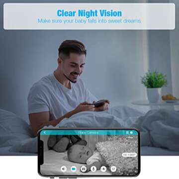 Home Security Camera with Night Vision and Two-Way Audio