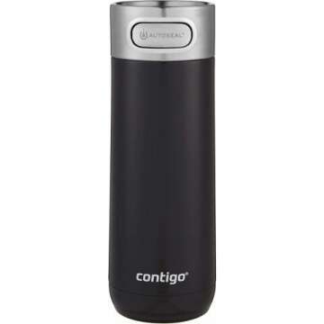 Contigo Luxe AutoSeal 16oz Vacuum-Insulated Stainless Steel Travel Mug, Leak-Proof and Dishwasher Safe, Licorice - Perfect for Hot and Cold Beverages
