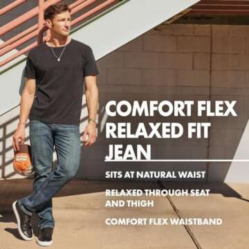 Wrangler Men's Comfort Flex Relaxed Fit Jean - 29W x 30L