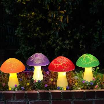 Homeleo Solar Mushroom Garden Lights - 8-Pack Decor