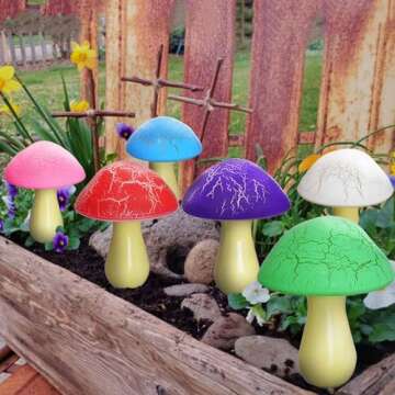 Homeleo Solar Mushroom Garden Lights - 8-Pack Decor