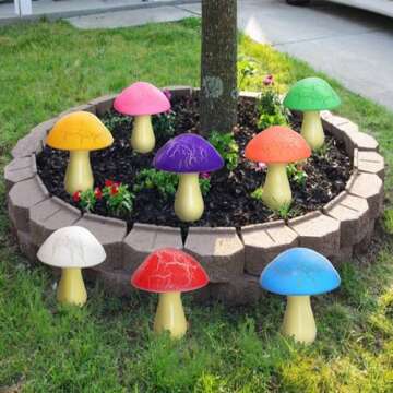 Homeleo Solar Mushroom Garden Lights - 8-Pack Decor