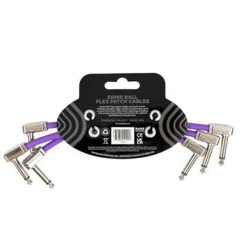 Ernie Ball Flex Patch Cable 6in - Purple - 3 Pack