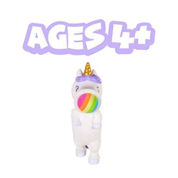 Hog Wild Unicorn Ball Popper Toy - Includes 4 Soft Foam Balls - Squeeze to Pop Air Powered Balls Up to 20 Feet - Launcher Safe for Indoor/Outdoor Play - Party Favor Gift for Kids, Girls, Boys Ages 5+