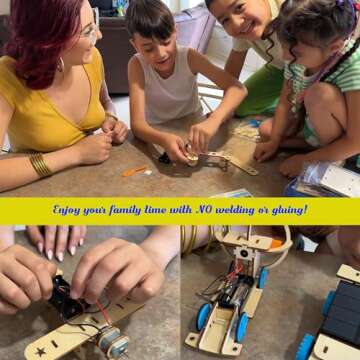 STEM Kits for Kids Age 8-10-12-14, Science Projects for Kids Ages 8-12, Stem Building Toys for Boys Age 8 9 10 12 13 14, Solar Car & STEM Activities Engineering Kits, Diy Kits for Kids, Gifts for Boys