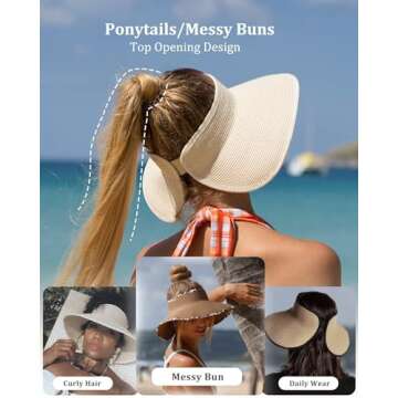 FURTALK Women's Sun Visor Hat UV Protection